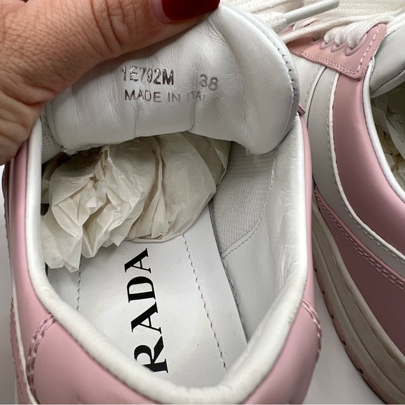 Prada Downtown Leather Sneakers - Picture 11 of 11